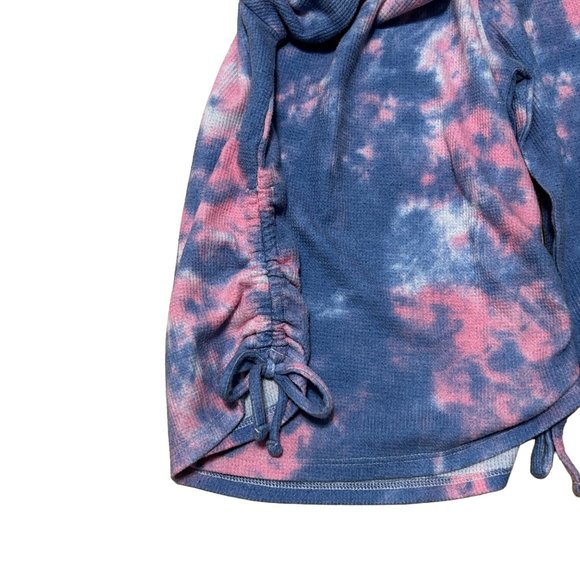 So long sleeve, pink and purple tie dye ruched sides Girls size medium - 8 1364 - Picture 5 of 5